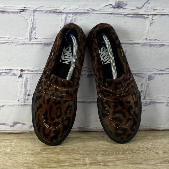 Vans Style 53 Brown Leopard Slip On Loafers Sneakers - Picture 5 of 8